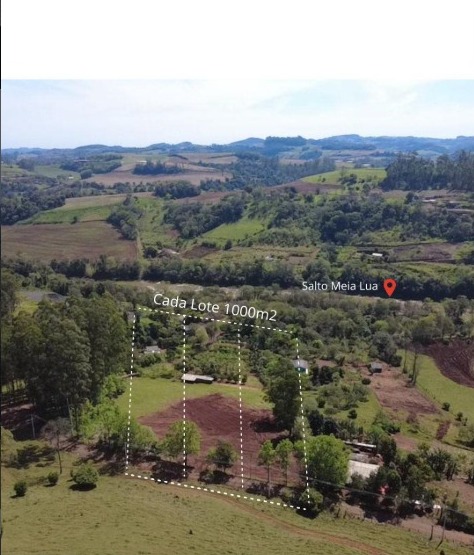  Terrenos de 1.000 m² encostados no Camping Salto Meia Lua – Nova Erechim